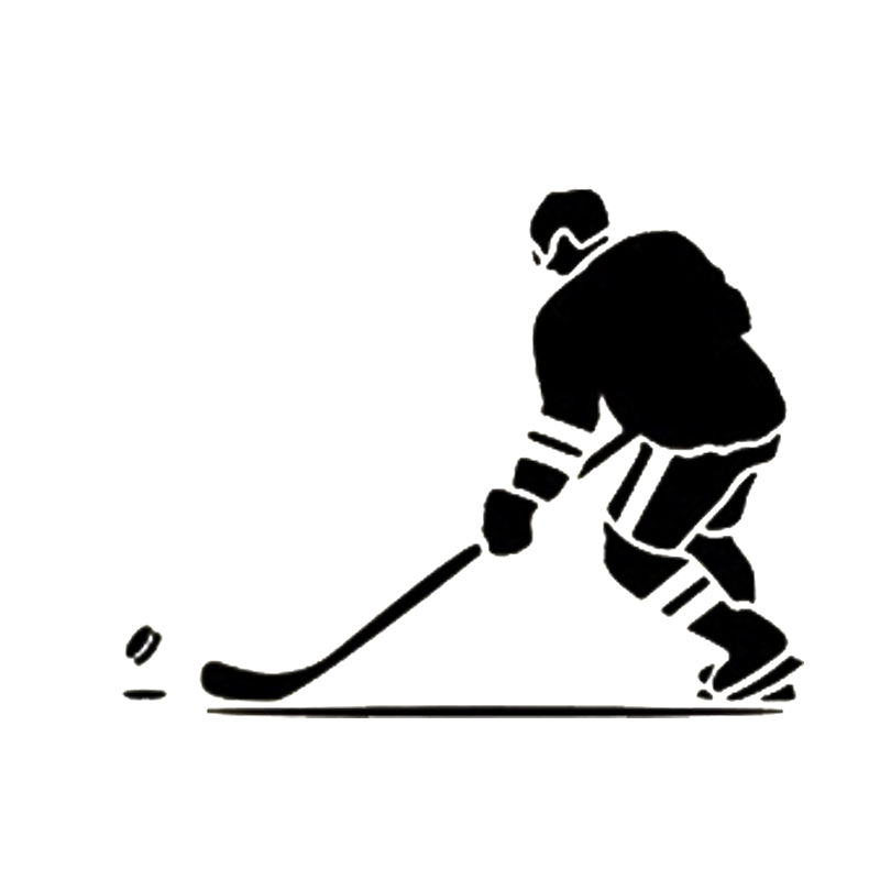 17*13.2cm Hockey player Car stickers Handsome And Cool Stickers Car Accessories Motorcycle Helmet Car Styling