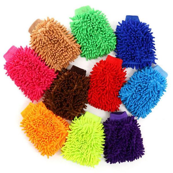Car Wash Glove Microfiber Chenille Cleaning Gloves Coral Fleece Anthozoan Sponge Wash Cloth Car Clean Glove Mitt Super Mitt Household SN3837