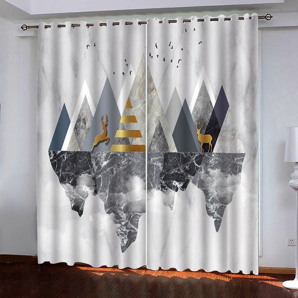 Custom 3D Curtains Drapes European Style Window Curtains Fashion KTV Hotel Office Blackout Curtain