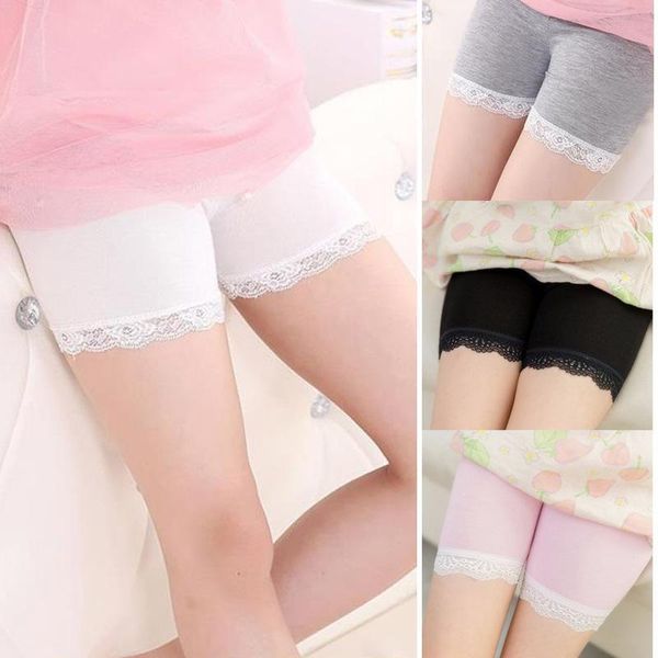 Children modal cotton shorts summer fashion lace short leggings for girls safety pants baby tights