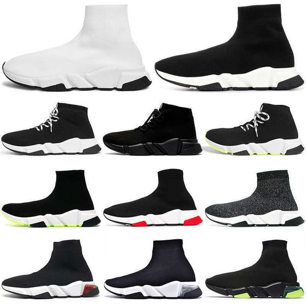 sock running shoes men women platform Graffiti black white beige Glitter red clear sole lace-up pink outdoor mens womens sports sneakers