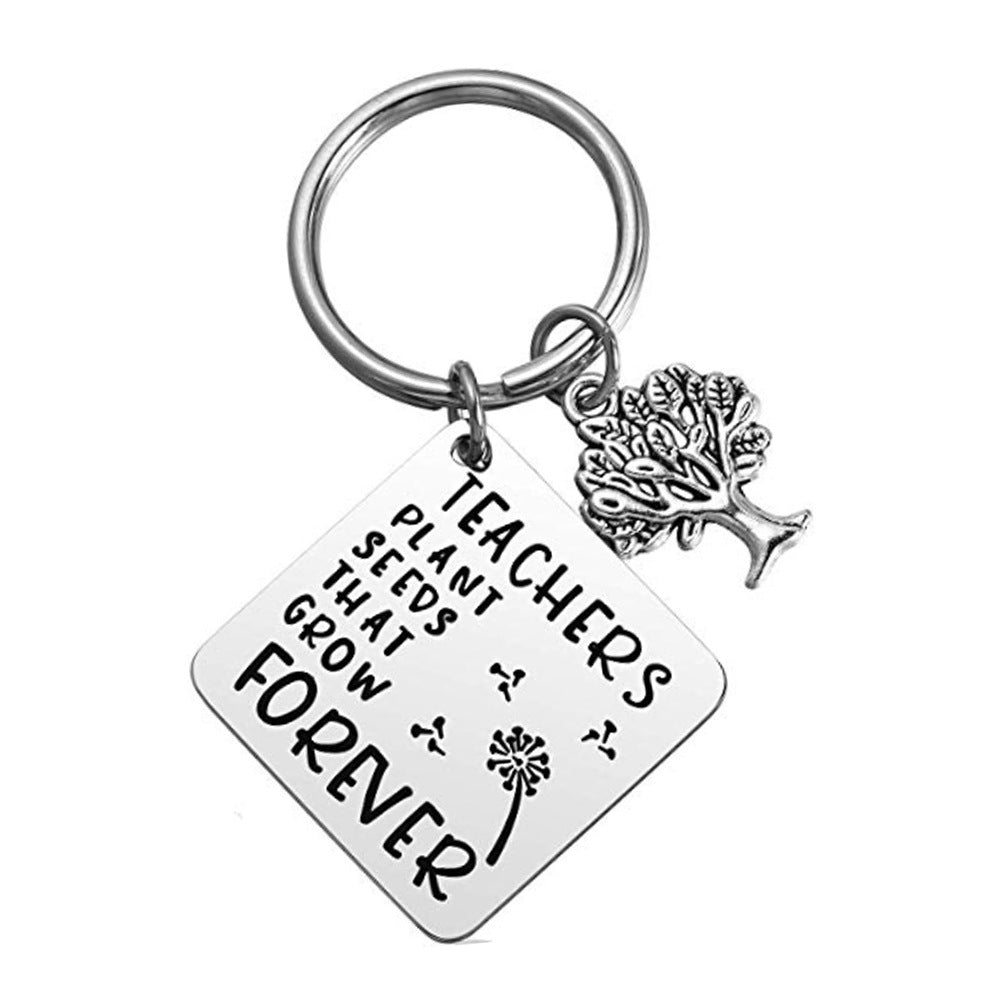 Teacher Appreciation Gift Keychain Graduation Gifts for Teachers Plant Seeds That Grow Forever Keychains Women Men Key Ring 211533