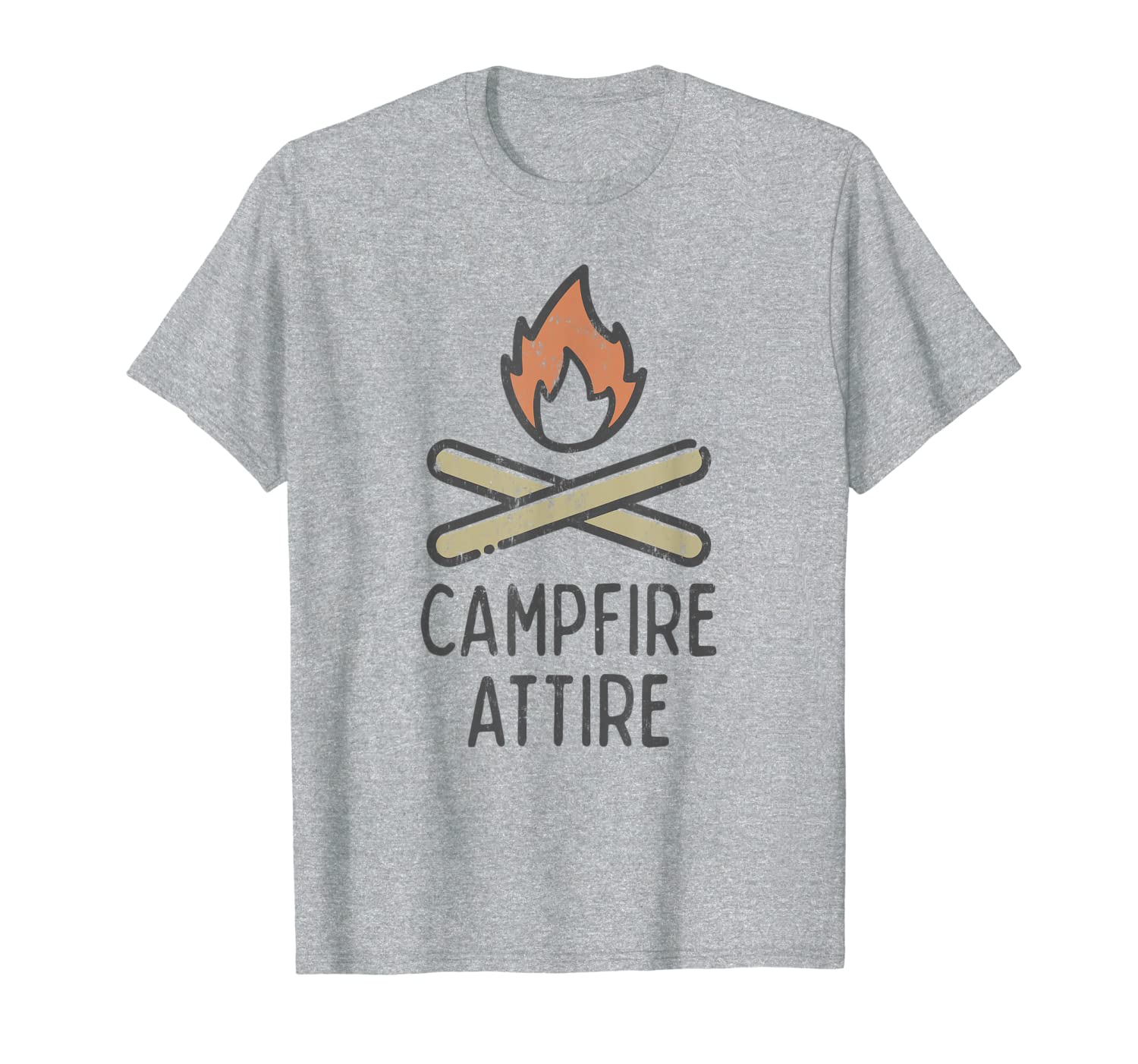 Campfire Attire Shirt, Graphic Campfire Camping T-Shirt