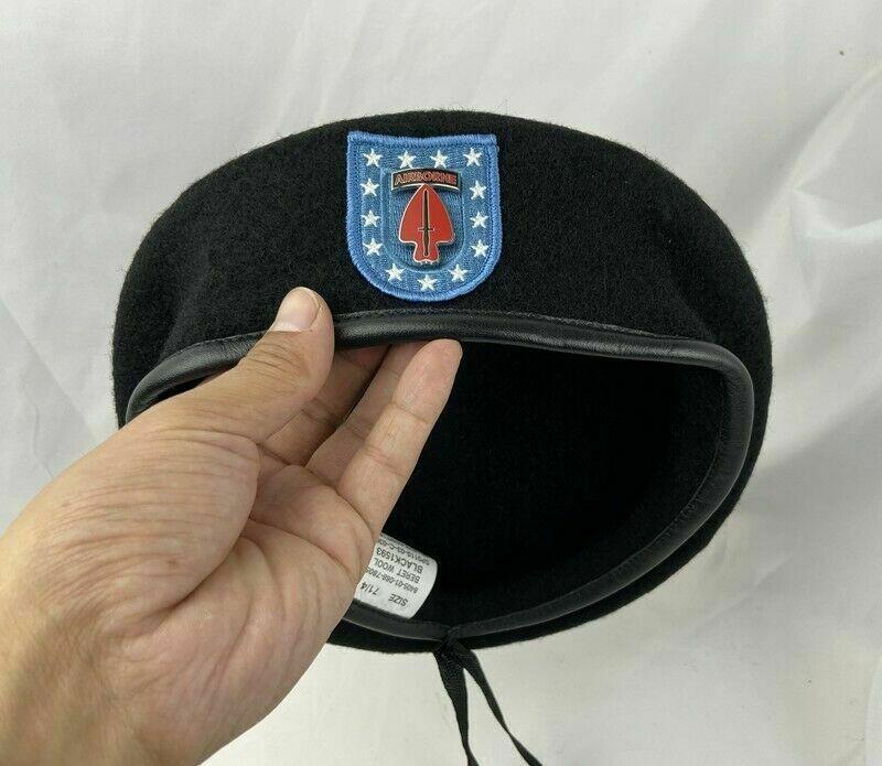 Berets Us Army Infantry Regiment BLACK WOOL Beret Special Forces Command Division Military Hat