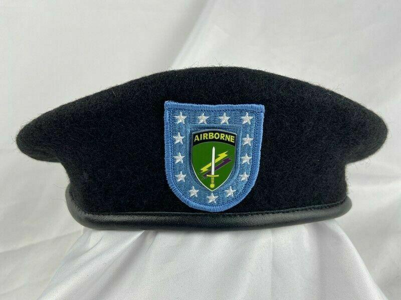 Berets Us Army Infantry Regiment Wool BLACK Beret Airborne Command Division Military Hat