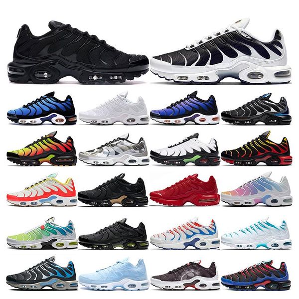 2021 Mens Tn Shoes Trainers Plus Chaussures Triple White Black Hyper Blue Green Womens Sneakers Sports size 40-46