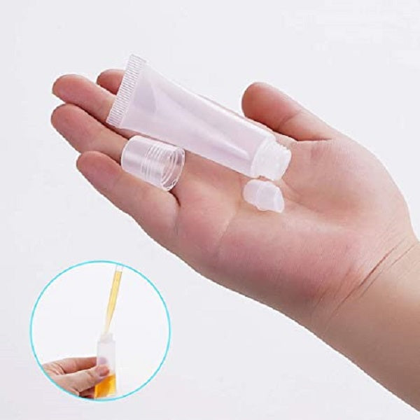10ml clear Lip Gloss Tubes bottle Refillable Glosses Containers Soft Squeeze Lipgloss Tube Bulk for Cosmetics such as Lipstick