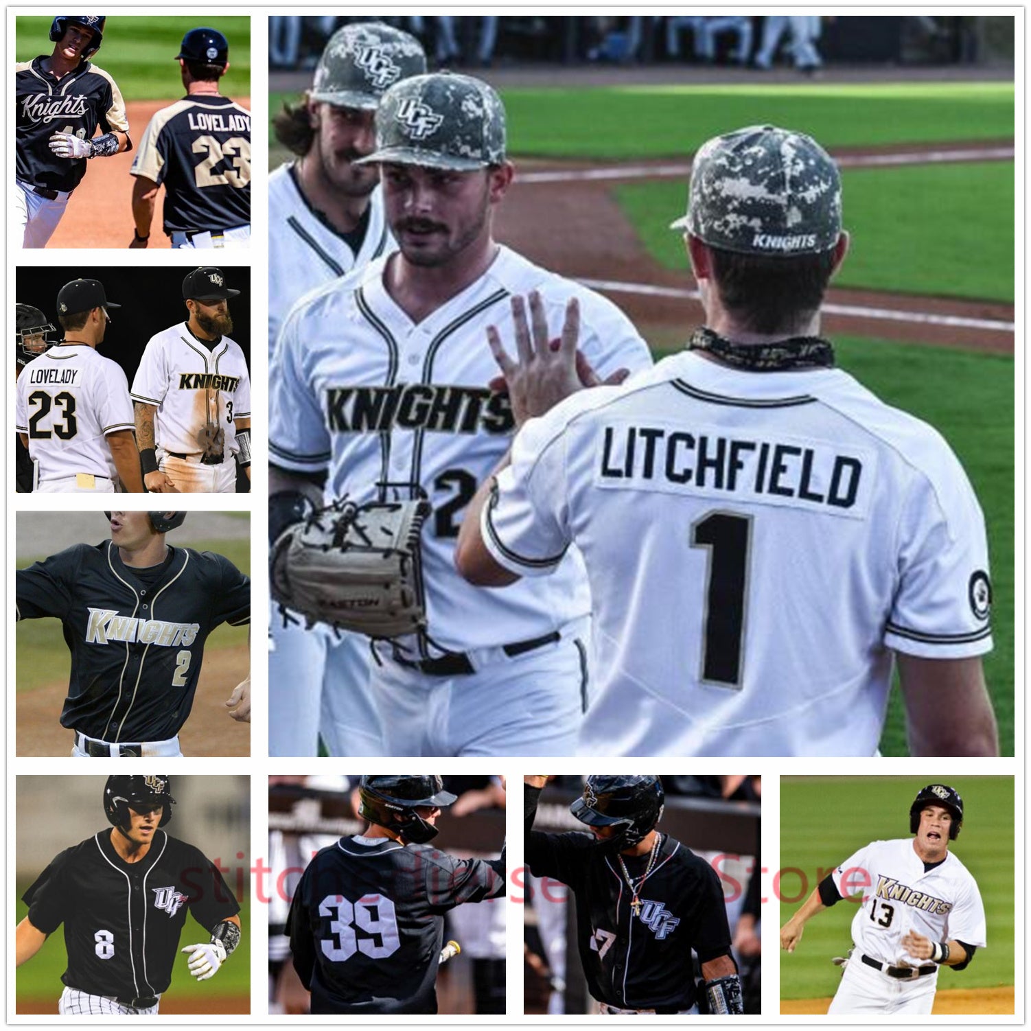 UCF Knights baseball stitched custom any name number Jersey women mens youth 20 Jaylyn Whitehead 17 Nick Romano 27 Gephry Pena