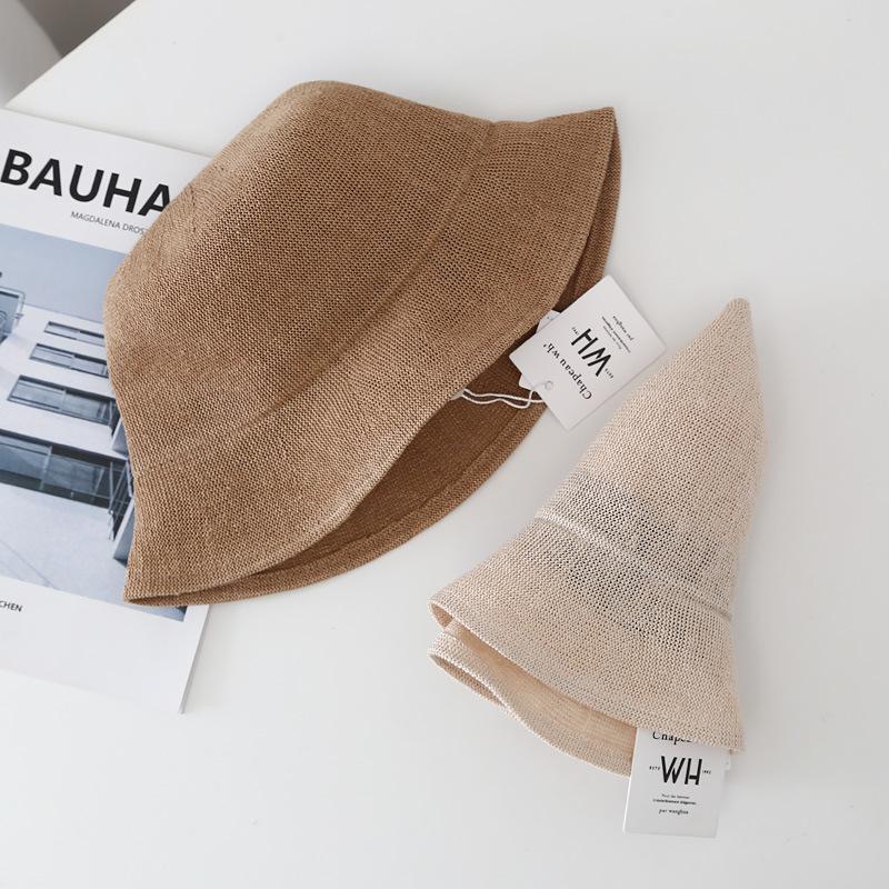 Beanie-Skull Caps Spring And Summer Sun Protection Hat Women&#039;s Fresh Thin Foldable Basin Versatile Japanese Style Knitting Fisherman