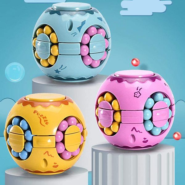 Fidget Spinner Rotating Bean Magic Cube Puzzle Toys Anti Stress Ball Educational IQ Games Easter Gift for Boys Girls Kids Adults Children