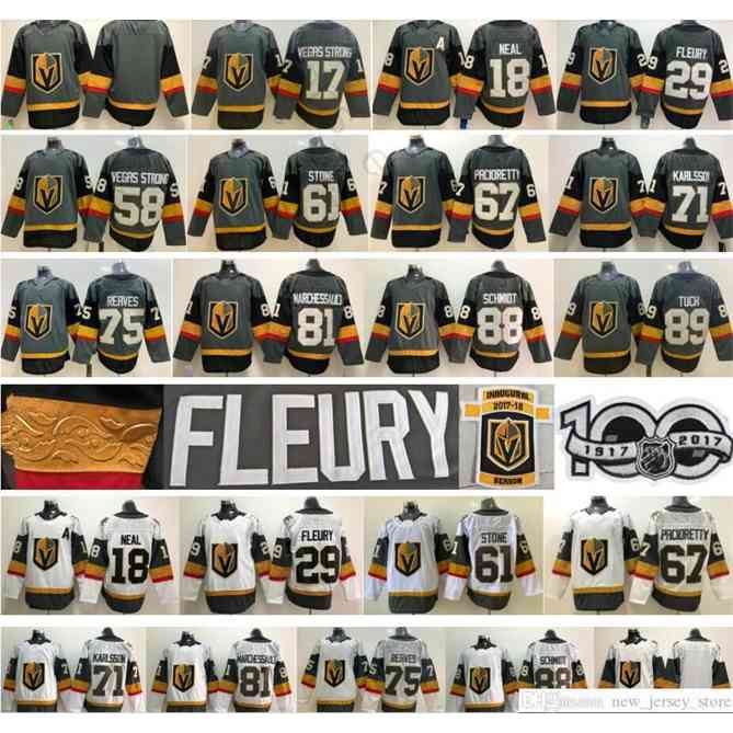 96 Man Woman Kids Vegas Golden Knights Hockey 81 Jonathan Marchessault 61 Mark Stone 18 James Neal 58 Vegas 17 Strong 89 Alex Tuch Jerseys