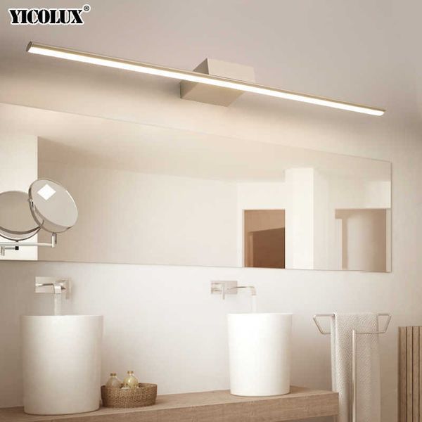 Wall Lamp Led bathroom mirror lights Black-White 400-600-800-1000-1200mm Modern makeup dressing bathroom led mirror lamp fixture 210724