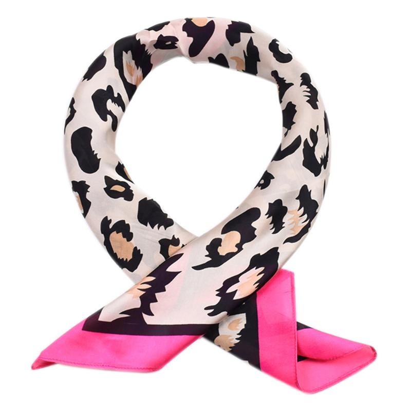 Scarves 70x70cm Women Multifunction Silk Satin Scarf Elegant Stripes Printed Casual Small Square Hijab Wraps Shawl