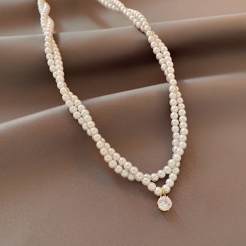 Xianlan462 French Pearl Necklace Female Collarbone Chain Summer Light Luxury Niche Design Feeling In The New Temperament Choker Ne