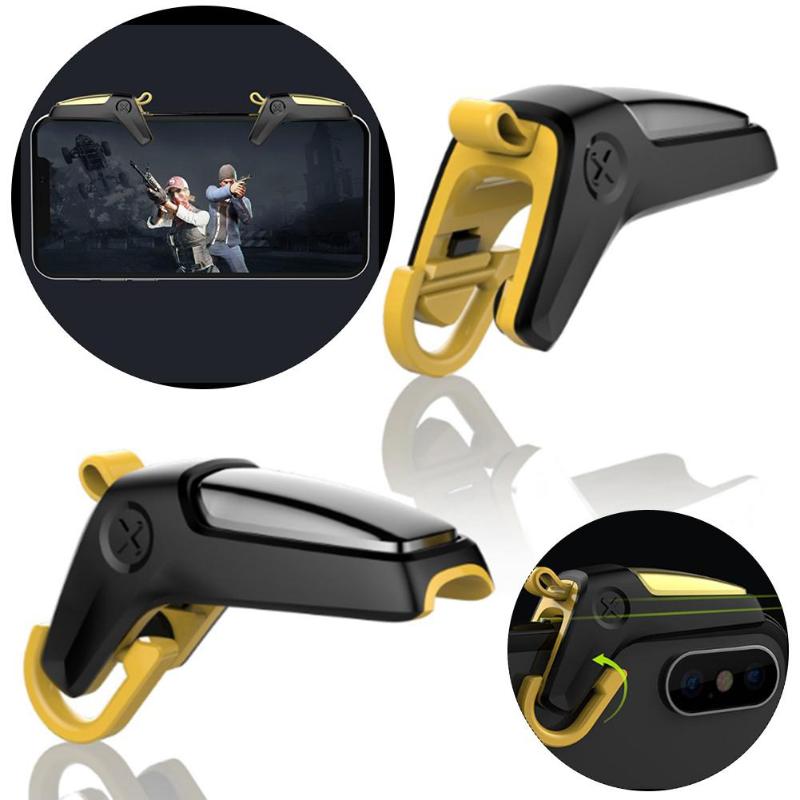 Game Controllers & Joysticks 1 Pair Mobile Controller Trigger Aim Button For PUBG Shooter Joystick Gamepad Android Gaming Acc