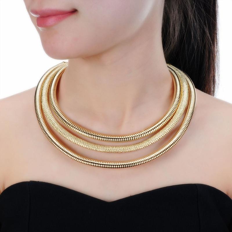 Pendant Necklaces JEROLLIN Layer Bead Necklace For Women Fashion Jewelry Gold Filled Beaded Choker