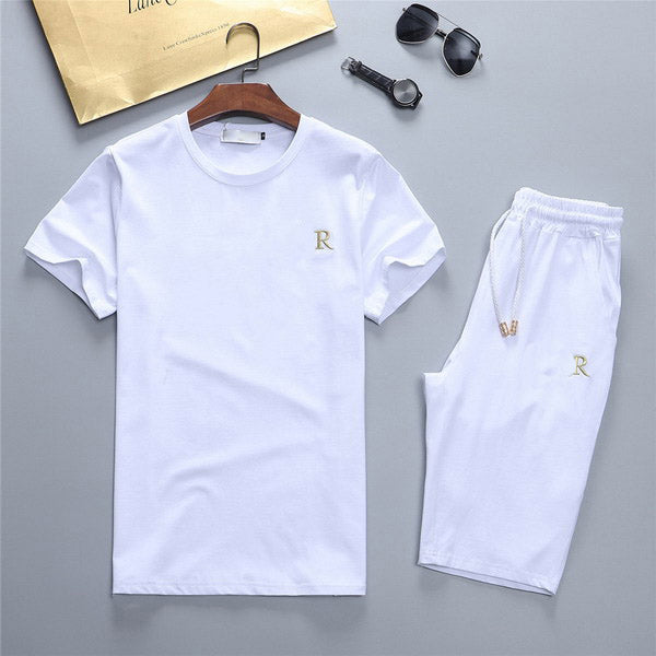 2021 Tracksuits Fashion Men&#039;s Suit 21SS Youth Top + Shorts Style Mens Tshirts & Pants Casual Men Two Pieces Sets