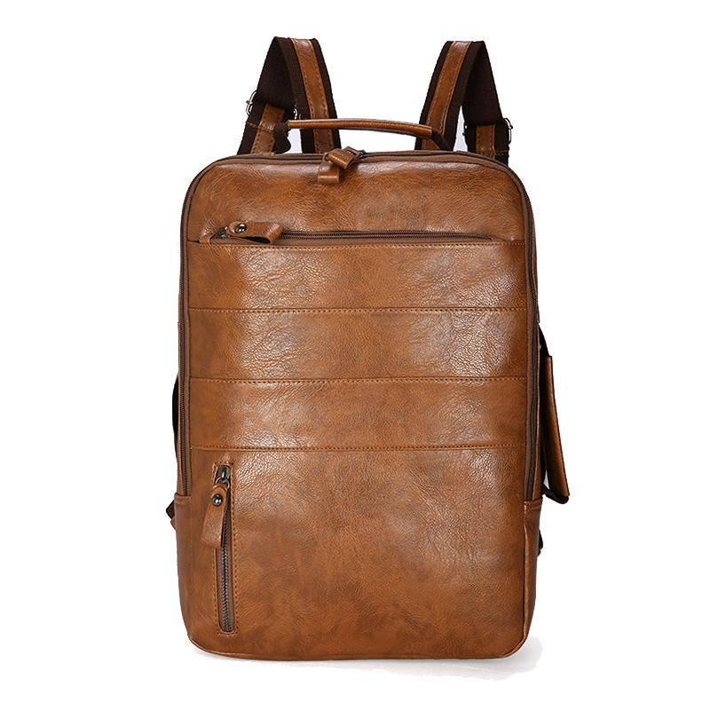 Backpack Fashion PU Leather Backpacks Men Women Waterproof For Male High Capacity Travel Computer Laptop Bag Bookbag
