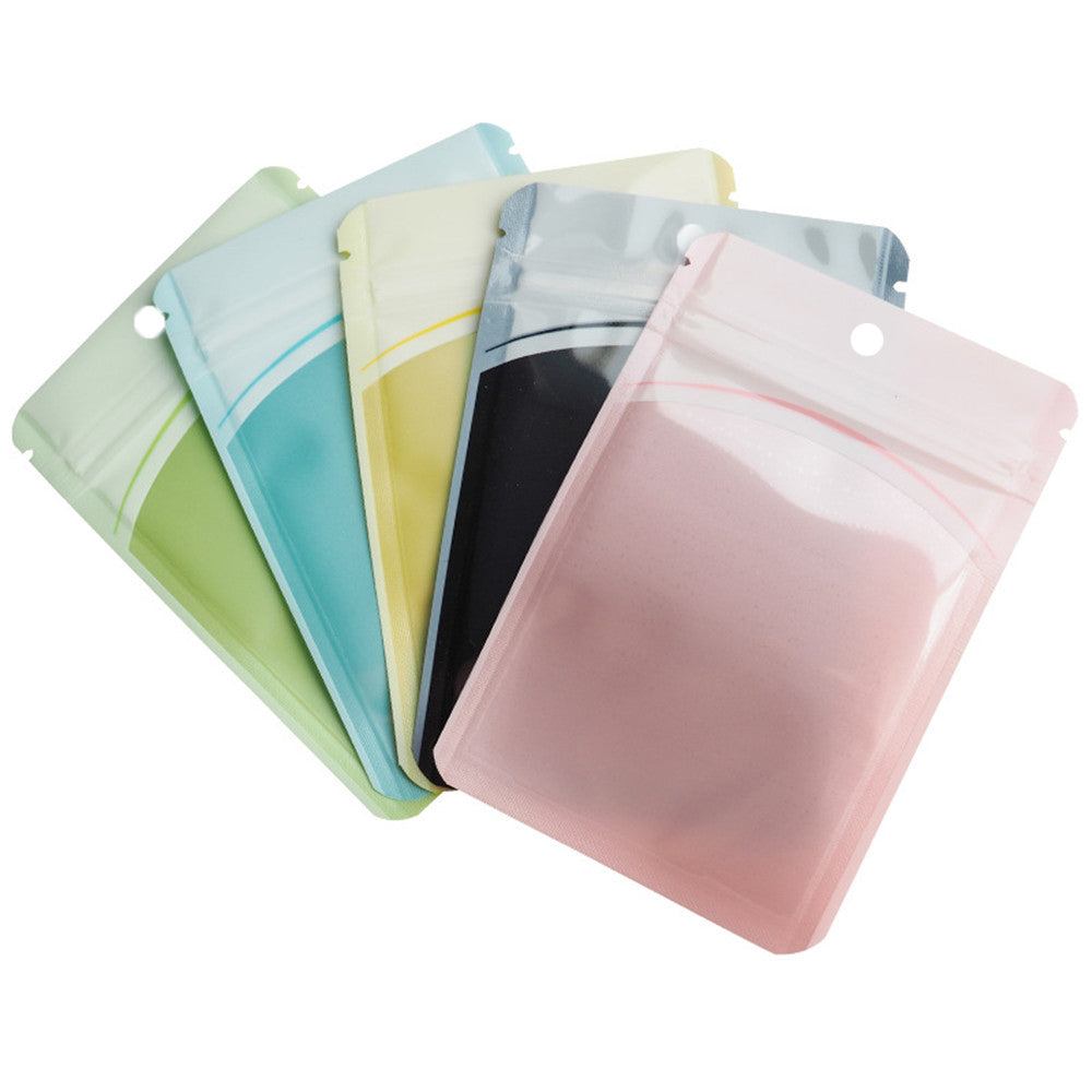 100Pcs-lot Clear Plastic Zip Lock Heat Sealing Recyclable Package Bags with Hang Hole Zipper Dried Fruit Nuts Retails Pouches