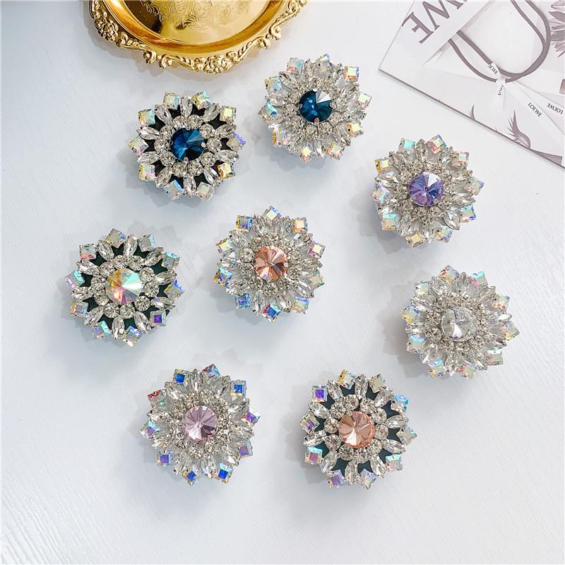 Cell Phone Mounts & Holders Mobile Rhinestone Holder Airbag Luxury High-end Sparkling Gem Expanding Socket Stand Grip