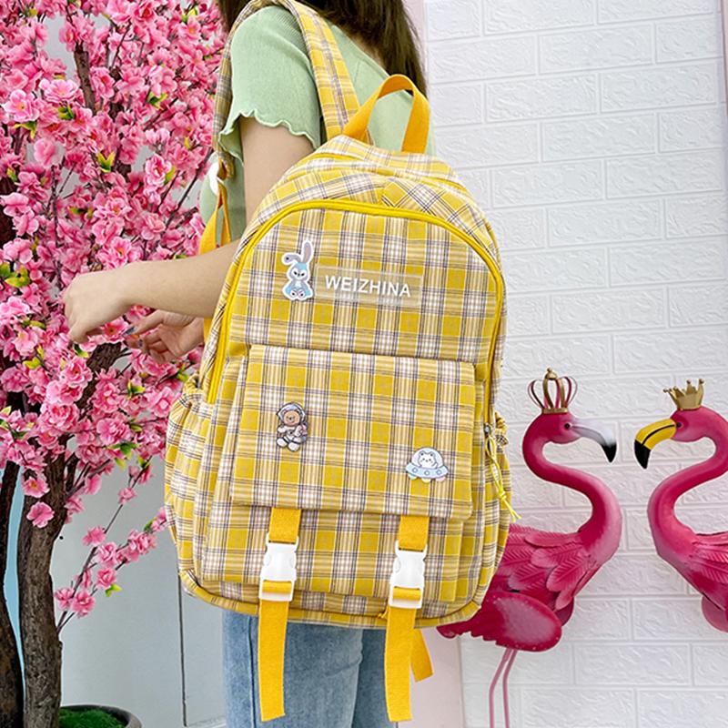 School Bags Cute Female Backpack For Women Nylon Bag Print Bookbag Student Bagpack Teenage Girls Rucksack Preppy Style Backpacks Lady