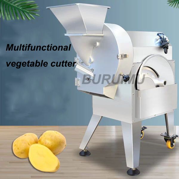 Potato Shredder Cutting Machine Electric Vegetable Cutter Commercial Ginger Slicer Cut Eggplant Dicing Maker 110V-220V