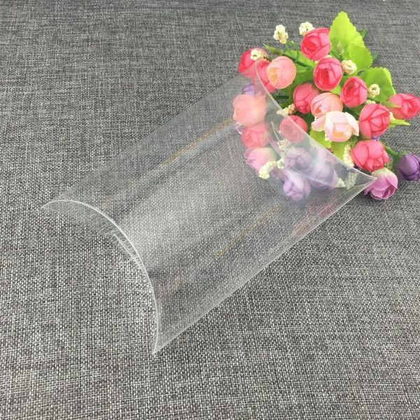 Gift Wrap 2.5*6.5*13.5cm 50pcs Style Clear PVC Pillow Box Packaging Wedding Favor -Bridal Candy Boxes Party Supplies Souvenir1