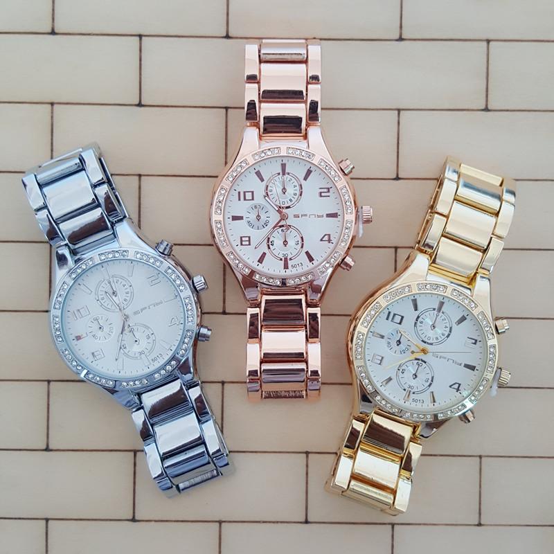 Wristwatches Original SFNY Brand Women Rhinestone Bezel Watches Relogio Dress Beauty Design Female Three Eyes Dial Watch