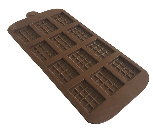 Baking Tool 12 Square Lattice Silicagel Mold Cake Decoration Chocolate Block Waffle Flip-sugar Molds