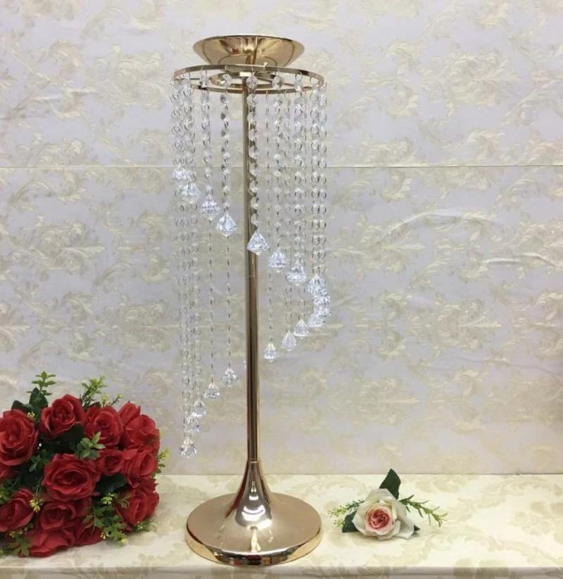 Party Decoration 10pcs Wedding Ferris Wheel T Stage Arch Door Aisle Crystal Road Lead Table Centerpiece Flower Vase Stand Home Decorative