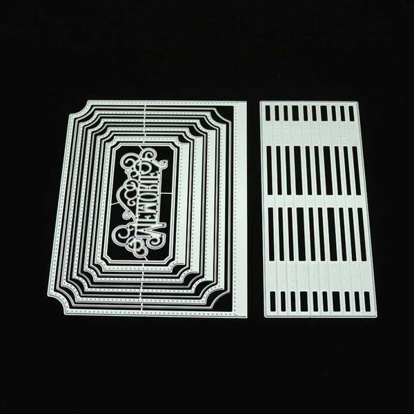 Book Frame Metal Cutting Dies Carbon Steel Book Memorie Stencil Decor Diy Scrapbooking Paper Card Embossing Dies Template 210702