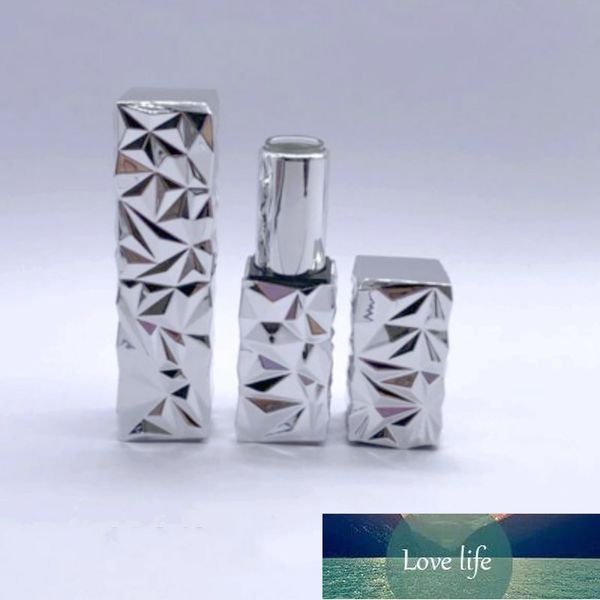 12.1mm High Class Silver Empty Beauty Lipstick Tube Professional Makeup Lip Balm Container Magnetic Lip Rouge Bottle 10pcs Factory price exp