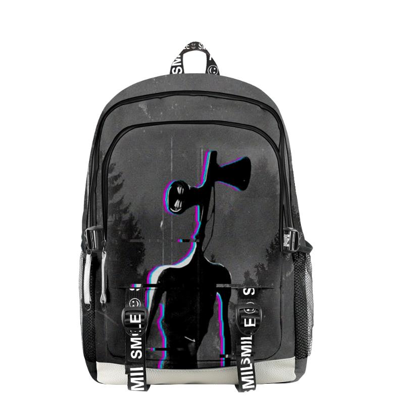 Backpack Horror Creepypasta Siren Head Men Women Oxford School Bag Fashion Style Teenager Girl Child Travel