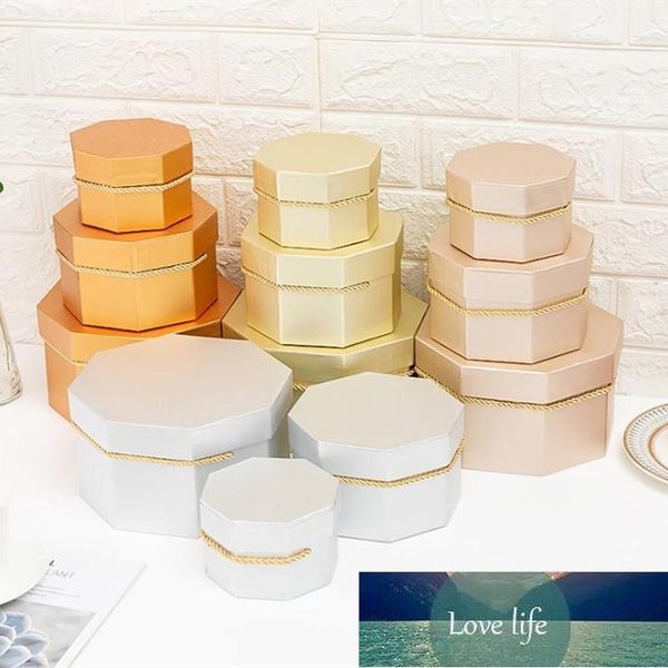 3Pcs-Lot Octagonal Gift Box Paper Bags For Gifts Wedding Flower Candy Packing Supplies Birthday Party Decorations Wrap Factory price expert