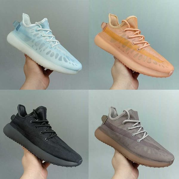 2021 Newset Mono Pack Ice V2 Men Women Running Shoes Clay Cinder Mist White Low Fashion Mens Sneakers Trainers Us 5 -13