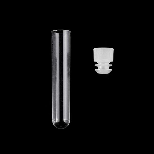 2021 12x75mm 13x78mm clear plastic test tube with caps for scientific experiments, party, decorate the house, candy storage