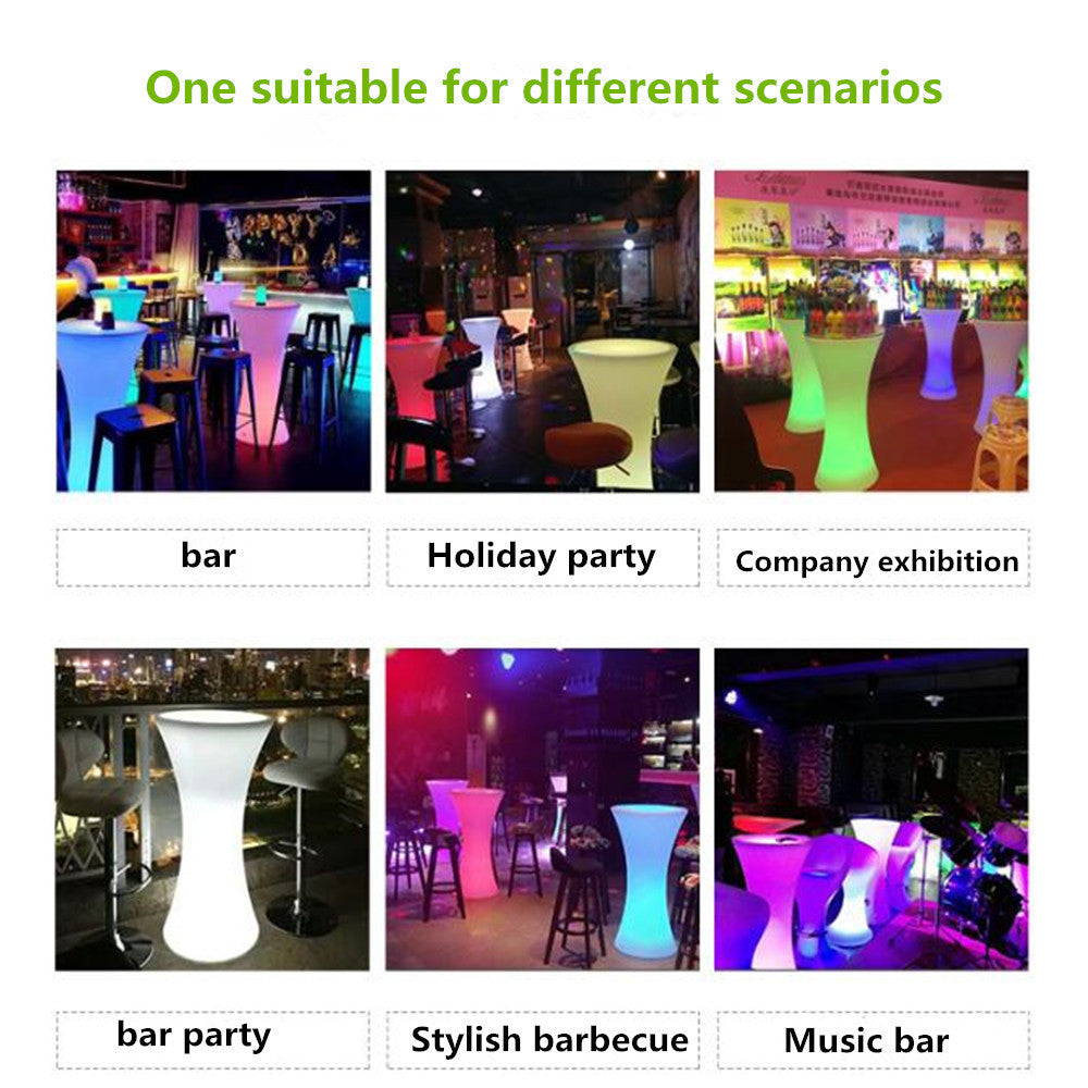 D60*H110cm rechargeable RGB LED luminous cocktail table furniture bar coffee indoor or outdoor decoration