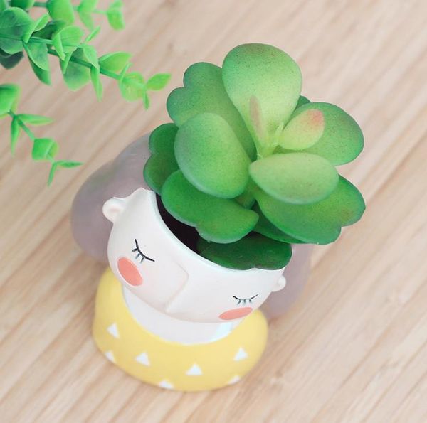 Succulent Plants Planter European Style Flower Mini Cactus Flowers Pot Christmas Wedding Home Decoration Decor Craft GGA5059