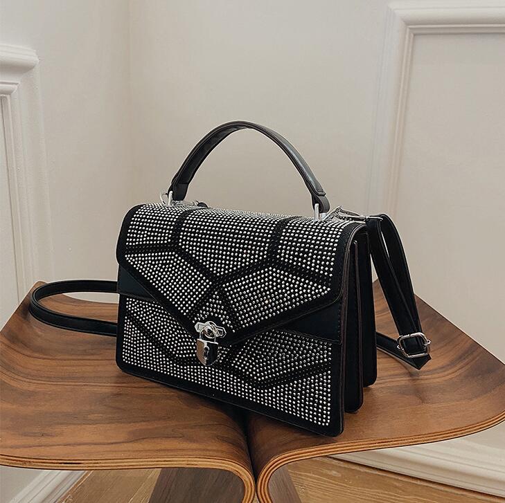 Factory Outlet women leather shoulder bags small fresh candy-colored handbags street trends rivets messenger bag sweet tongue buckles fashion handba