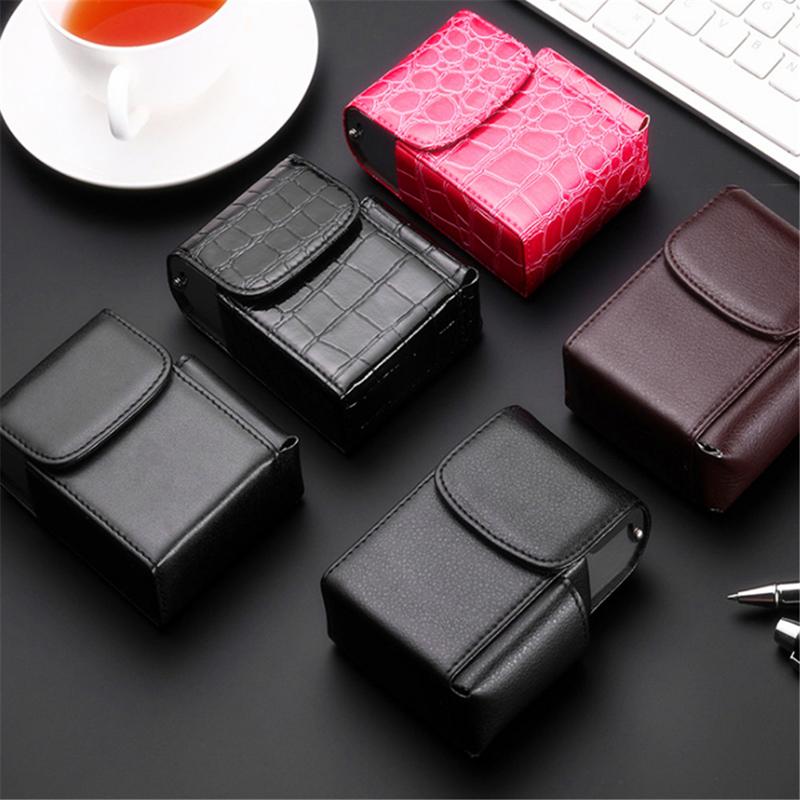 Card Holders 1Pc PU Leather Retro Stone Pattern Package Business Case Cigarette Sigarettenkoker Estuche De Digarrillos