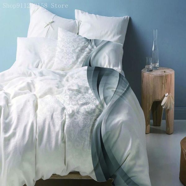 Bedding Sets Pure White 3D Luxury Set Custom-King-Europe-USA,Bedroom Cover Duvet 200 * Size