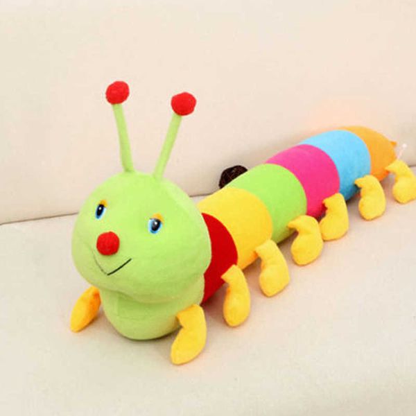 High Quality Cute Colorful Caterpillar Long Pillow Infant Carpenterworm Inchworm Soft Appease Baby Plush Doll Toys