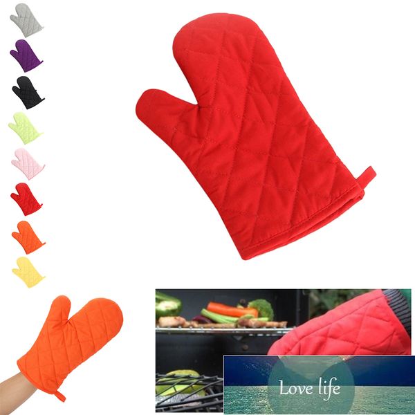 NEW 1PC High-temperature Thick Hot Insulation Microwave Oven Gloves Kitchen Supplies Cotton Professional Solid Oven Mitts Factory price expe