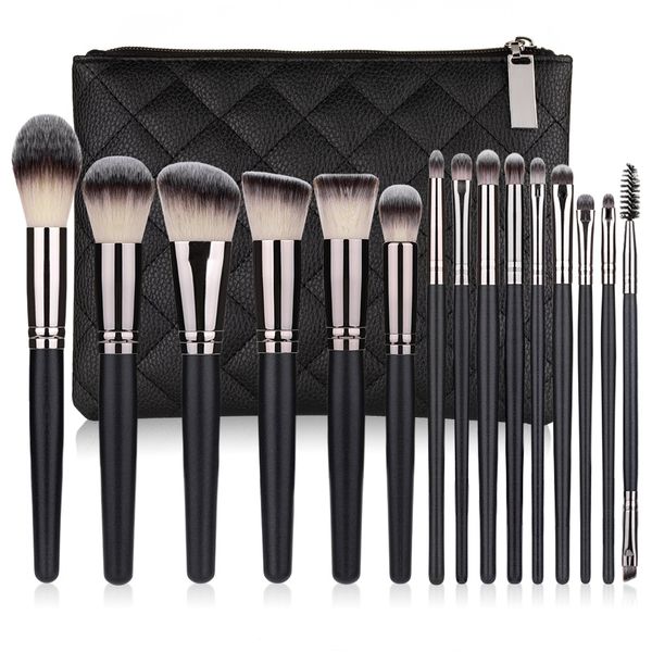 Whole 15PCS-Pack Makeup Brushes Tool Set Cosmetic Brush Eye Shadow Foundation Blush Blending Beauty Make Up Tools