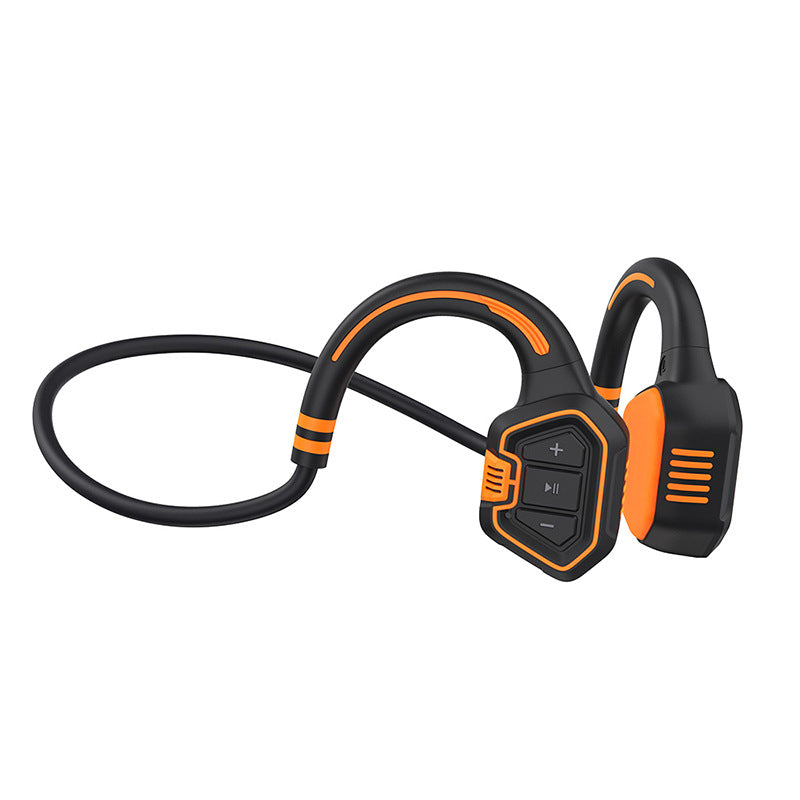 Swimming Headphones With Ip68grade Fully Waterproof Earphones Bone Conduction Bluetooth Headset 16G Memory And Mp3 Dual-mode Play For Surfing Diving