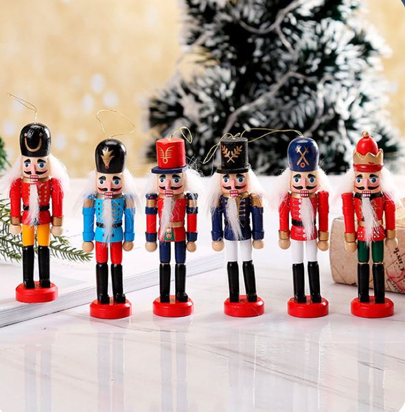 1 set of the latest model = 6 Christmas decorations, Nutcracker, Wooden Soldier Puppets, 12CM Tin Soldier