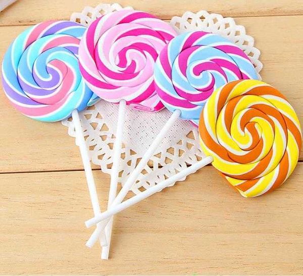 Funny Cartoon Erasers Rubber Candy Eraser Office and Study Kids Gifts Cute Stationery Novelty Lollipop Erasers