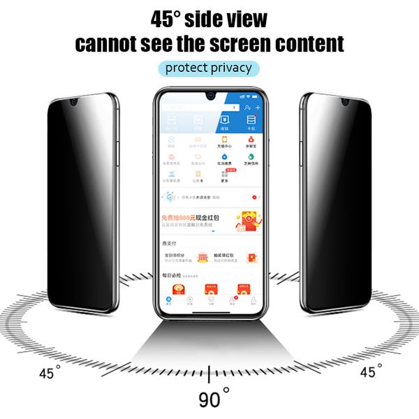 Cell Phone Screen Protectors Anti Spy Tempered Glass for Realme X2 Pro X7 X3 Screen Protector for Realme 7 Pro 6 7i 6S