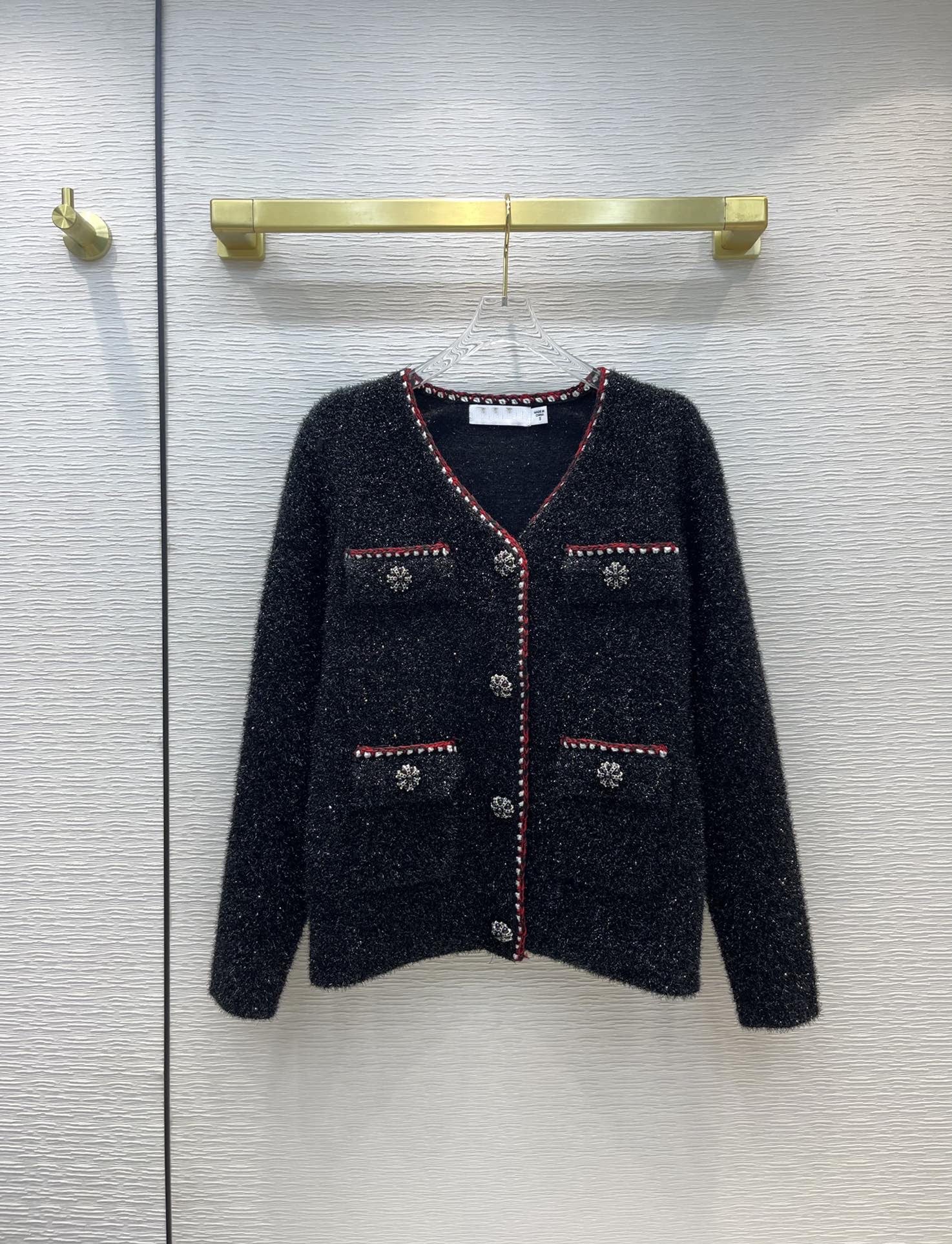 Milan Runway Jackets 2021 Autumn Winter Long Sleeve V Neck Women&#039;s Designer Coats Brand Same Style Outerwear 1010-15