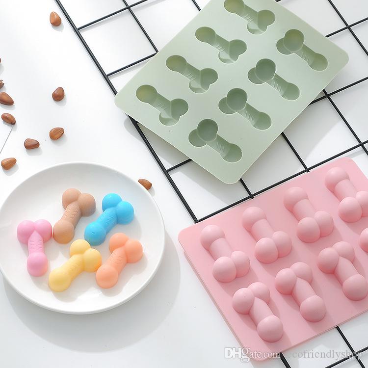 Chocolate cake mold male organ ice grid mould Dishes silicone tray candy handmade soap genitals cute creative